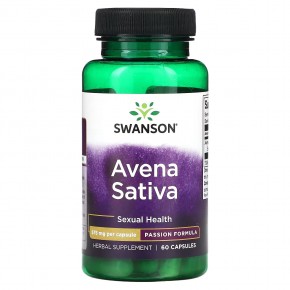Swanson, Avena Sativa, 575 мг, 60 капсул - описание