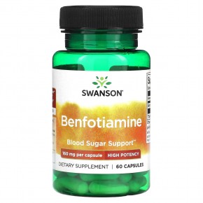 Swanson, Бенфотиамин, высокоэффективный, 160 мг, 60 капсул в Москве - eco-herb.ru | фото
