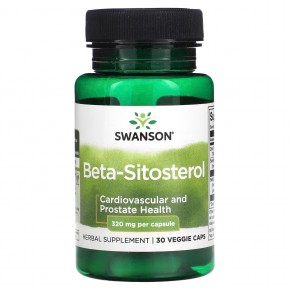 Swanson, Бета-ситостерол, 320 мг, 30 растительных капсул в Москве - eco-herb.ru | фото