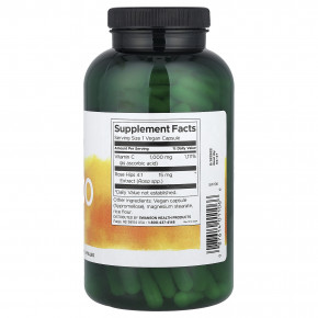 Swanson, C-1000, витамин C с шиповником, 250 веганских капсул в Москве - eco-herb.ru | фото