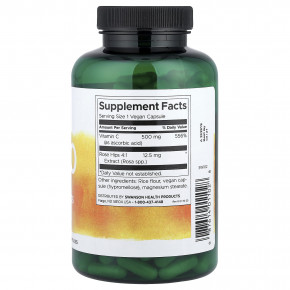 Swanson, C-500, витамин C с шиповником, 250 веганских капсул в Москве - eco-herb.ru | фото