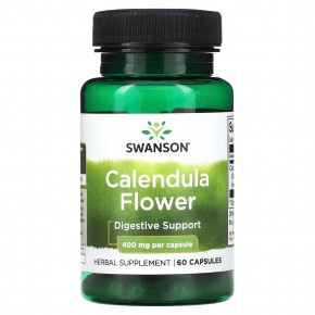 Swanson, Цветки календулы, 400 мг, 60 капсул в Москве - eco-herb.ru | фото