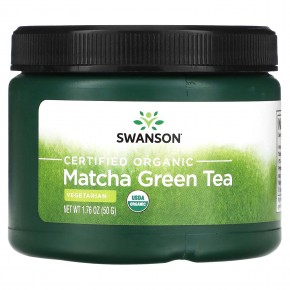 Swanson, Сертифицированный органический зеленый чай матча, 50 г (1,76 унции) в Москве - eco-herb.ru | фото