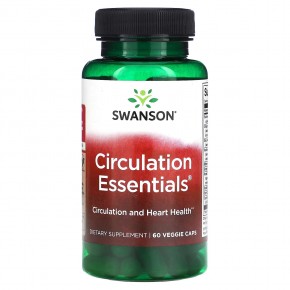 Swanson, Circulation Essentials, 60 растительных капсул в Москве - eco-herb.ru | фото