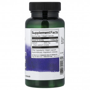 Swanson, цитрат кальция, 200 мг, 60 растительных капсул в Москве - eco-herb.ru | фото