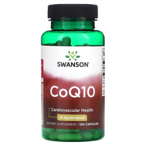 Swanson, CoQ10, 30 mg, 120 Capsules - описание