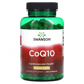 Swanson, CoQ10, 30 mg, 240 Capsules - описание