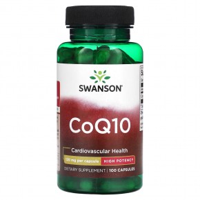 Swanson, Коэнзим Q10, высокая эффективность, 120 мг, 100 капсул в Москве - eco-herb.ru | фото