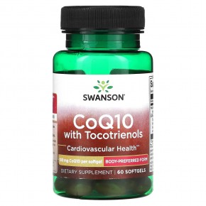 Swanson, Коэнзим Q10 с токотриенолами, 100 мг, 60 мягких таблеток в Москве - eco-herb.ru | фото