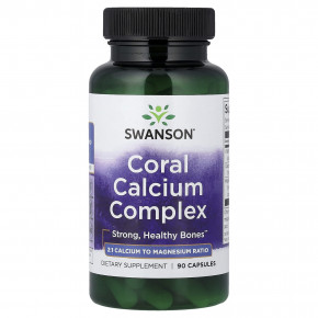 Swanson, Coral Calcium Complex, 90 Capsules - описание