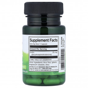 Swanson, DHEA, высокая эффективность, 25 мг, 30 капсул в Москве - eco-herb.ru | фото