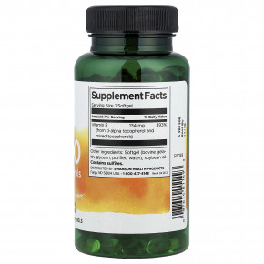 Swanson, E-200 смешанные токоферолы, 134 мг (200 МЕ), 250 мягких таблеток в Москве - eco-herb.ru | фото