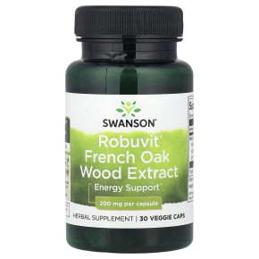 Swanson, экстракт древесины французского дуба Robuvit®, 200 мг, 30 растительных капсул в Москве - eco-herb.ru | фото
