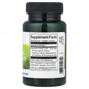 Swanson, экстракт древесины французского дуба Robuvit®, 200 мг, 30 растительных капсул в Москве - eco-herb.ru | фото