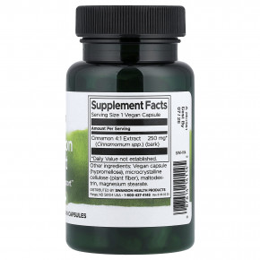 Swanson, экстракт корицы, 250 мг, 90 веганских капсул в Москве - eco-herb.ru | фото