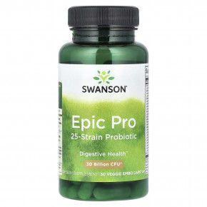 Swanson, Epic Pro, пробиотик из 25 штаммов, 30 млрд КОЕ, 30 растительных капсул для эмбо в Москве - eco-herb.ru | фото