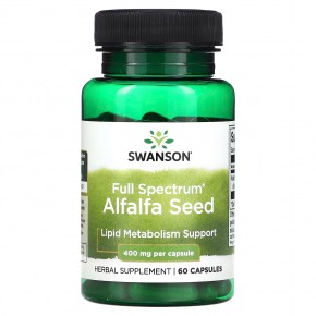 Swanson, Full Spectrum Alfalfa Seed, 400 mg, 60 Capsules в Москве - eco-herb.ru | фото
