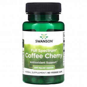 Swanson, Full Spectrum Coffee Cherry, 200 мг, 60 вегетарианских капсул в Москве - eco-herb.ru | фото