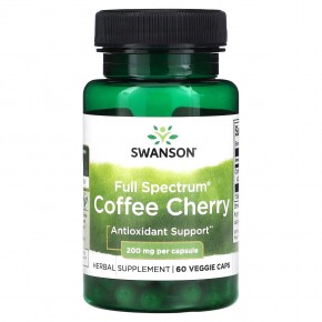 Swanson, Full Spectrum Coffee Cherry, 200 мг, 60 вегетарианских капсул в Москве - eco-herb.ru | фото