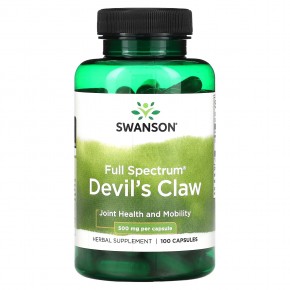 Swanson, Devil's Claw полного спектра, 500 мг, 100 капсул в Москве - eco-herb.ru | фото
