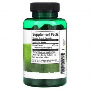 Swanson, Full Spectrum Fennel Seed, 480 mg, 100 Capsules в Москве - eco-herb.ru | фото
