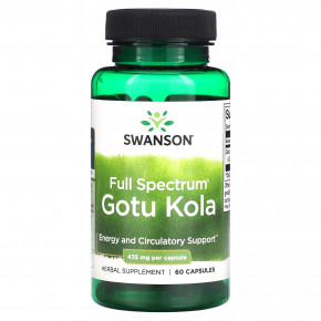 Swanson, Full Spectrum Gotu Kola, 435 мг, 60 капсул - описание | фото