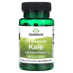 Swanson, Full Spectrum Kale, 400 mg, 60 Veggie Caps в Москве - eco-herb.ru | фото
