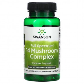 Swanson, Full Spectrum, комплекс из 14 грибов, 60 растительных капсул в Москве - eco-herb.ru | фото