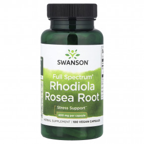 Swanson Vitamins, Full Spectrum®, корень родиолы розовой, 400 мг, 100 веганских капсул в Москве - eco-herb.ru | фото