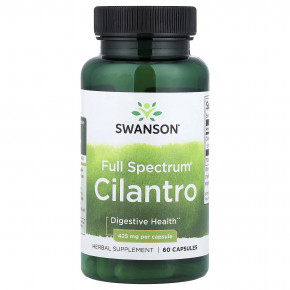 Swanson, Full Spectrum®, кориандр, 425 мг, 60 капсул - описание | фото