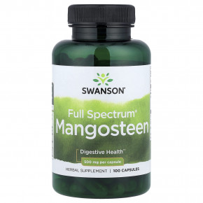 Swanson, Full Spectrum® мангостан, 500 мг, 100 капсул в Москве - eco-herb.ru | фото