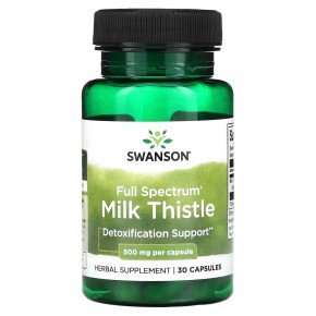 Swanson, Full Spectrum Milk Thistle, 500 mg, 30 Capsules в Москве - eco-herb.ru | фото