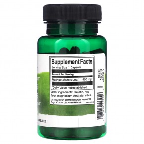 Swanson, Моринга масличная (Moringa Oleifera) полного спектра, 400 мг, 60 капсул в Москве - eco-herb.ru | фото