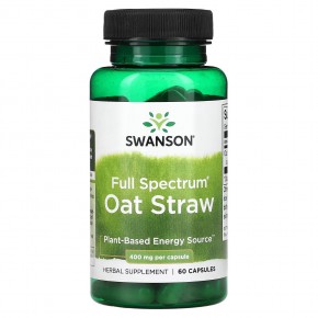 Swanson, Full Spectrum Oat Straw, 400 mg, 60 Capsules в Москве - eco-herb.ru | фото