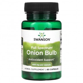 Swanson, Full Spectrum Onion Bulb, 400 mg, 60 Capsules в Москве - eco-herb.ru | фото