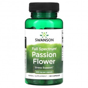 Swanson, Full Spectrum Passion Flower, 500 mg, 60 Capsules в Москве - eco-herb.ru | фото