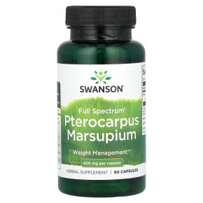 Swanson, Full Spectrum, Pterocarpus marsupium, 400 мг, 60 капсул - описание | фото