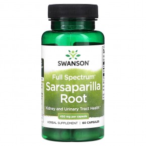 Swanson, Full Spectrum Sarsaparilla Root, 450 mg, 60 Capsules в Москве - eco-herb.ru | фото