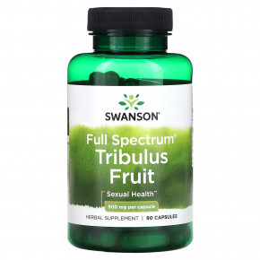 Swanson, Full Spectrum Tribulus, плоды, 500 мг, 90 капсул - описание | фото