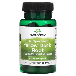 Swanson, Full Spectrum Yellow Dock Root, 400 mg, 60 Capsules в Москве - eco-herb.ru | фото