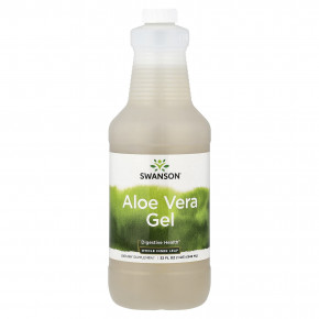 Swanson, гель алоэ вера, внутренний слой листа, 946 мл (32 жидк. унции) - описание