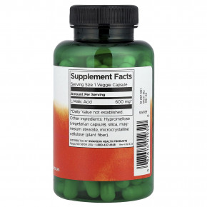 Swanson, яблочная кислота, 600 мг, 100 растительных капсул в Москве - eco-herb.ru | изображение Swanson, яблочная кислота, 600 мг, 100 растительных капсул в Москве - eco-herb.ru | фото