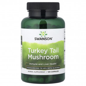 Swanson, Индюковый гриб, 120 капсул (500 мг в 1 капсуле) - описание | фото