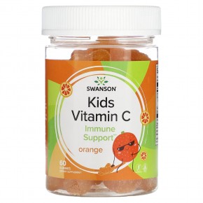 Swanson, Витамин C для детей, апельсин, 60 жевательных таблеток в Москве - eco-herb.ru | фото