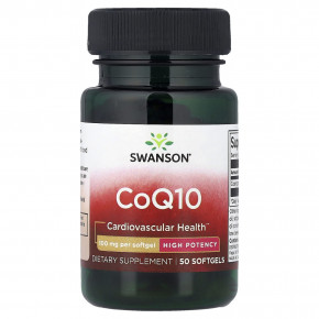 Swanson, коэнзим Q10, высокая эффективность, 100 мг, 50 капсул - подробнее Swanson, коэнзим Q10, высокая эффективность, 100 мг, 50 капсул - описание