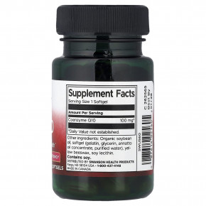 Swanson, коэнзим Q10, высокая эффективность, 100 мг, 50 капсул в Москве - eco-herb.ru | фото