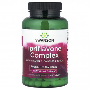 Swanson, Комплекс иприфлавона с витамином D, кальцием и бором, 120 таблеток - описание | фото