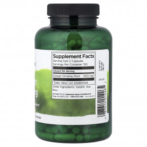 Swanson, корейский женьшень, 300 капсул (250 мг в 1 капсуле) в Москве - eco-herb.ru | фото