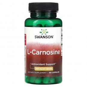 Swanson, L-карнозин, 500 мг, 60 капсул в Москве - eco-herb.ru | фото