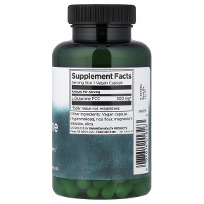 Swanson, L-глютамин, 500 мг, 100 веганских капсул в Москве - eco-herb.ru | фото